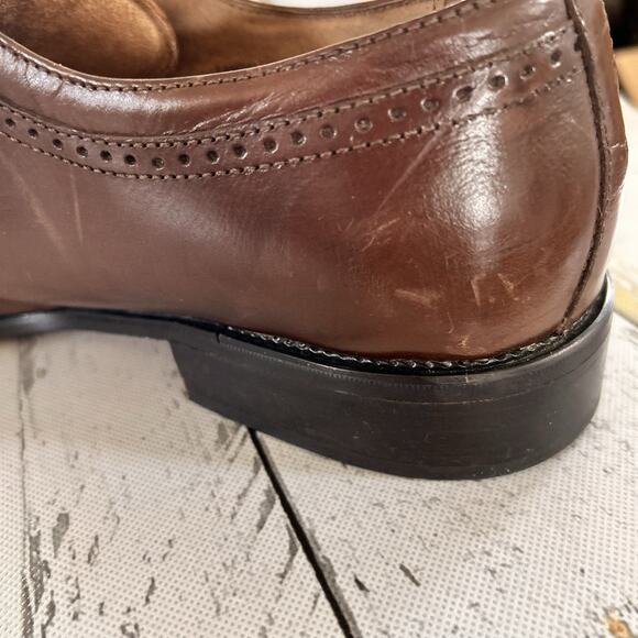 Sz 14 Stacy Adams Brown Leather Oxford Lace Up Dress Shoes 14 M 24189-14 main image 4